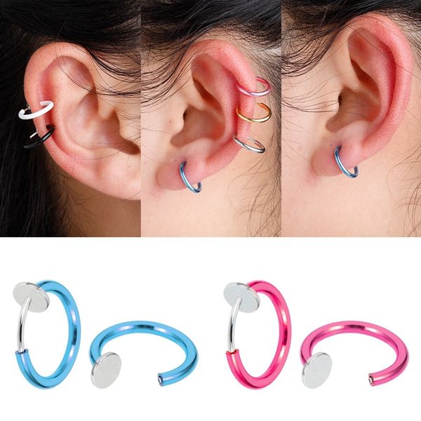 

24pcs/set trendy modyle simple clip on earrings crystal ear cuff non pierced earrings nose fashion women punk earcuff, Silver