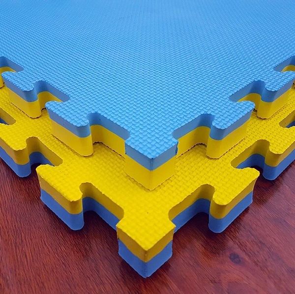 High Density 25mm Green Yellow Eva Foam Judo Mat Eva Tatami