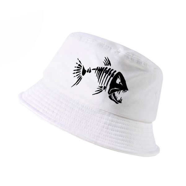 

brand fashion fishing hat summer casual fisherman hats men women panama sun cap cartoon fish bones bucket hat female caps