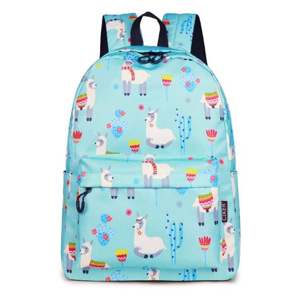 

cute printed school backpack for women men college zipper lapbookbag travel daypack