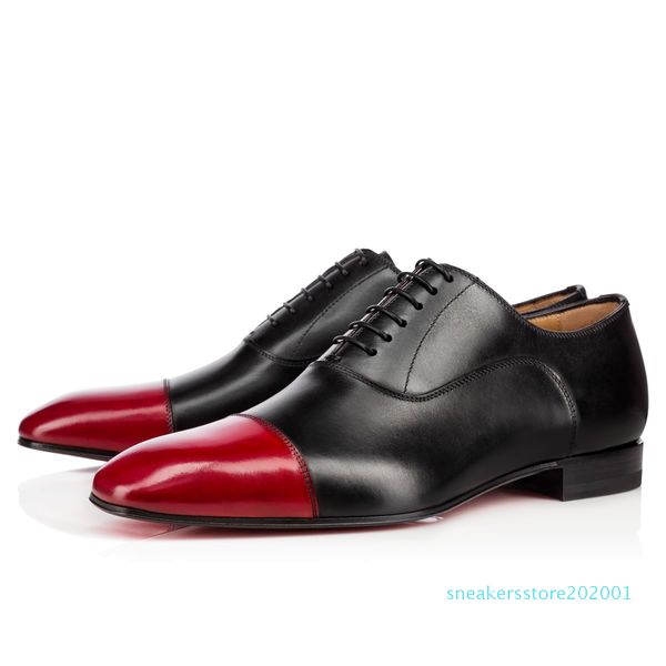 

business gentleman sneaker red bottom greggo orlato flats mens women walking wedding party dress luxury designer red shoes s01, Black