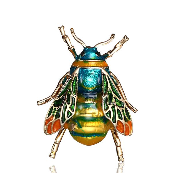 

fashion jewelry vintage bee brooch insect pins alloy painting brooch clothes accessories wholesale pin brooches for men women, Gray