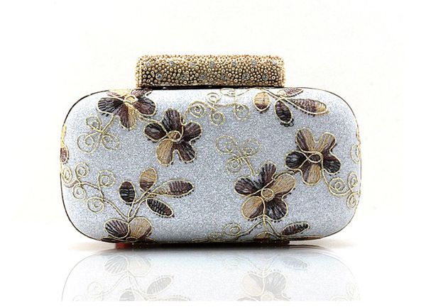 

chi belle female luxury clutch chain bag woman wedding prom party floral clutch purse cell phone pocket wallet handbags gift