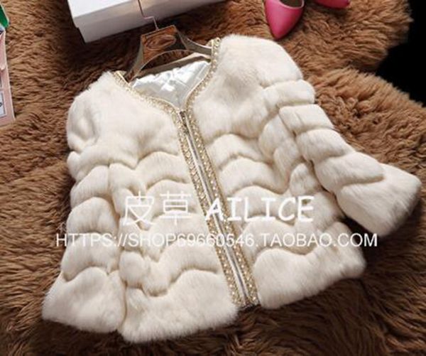 

woman chun qiu han edition euramerican new fund individual character tide short money rabbit hair 7 minutes sleeve fur coat / m-2xl, Black