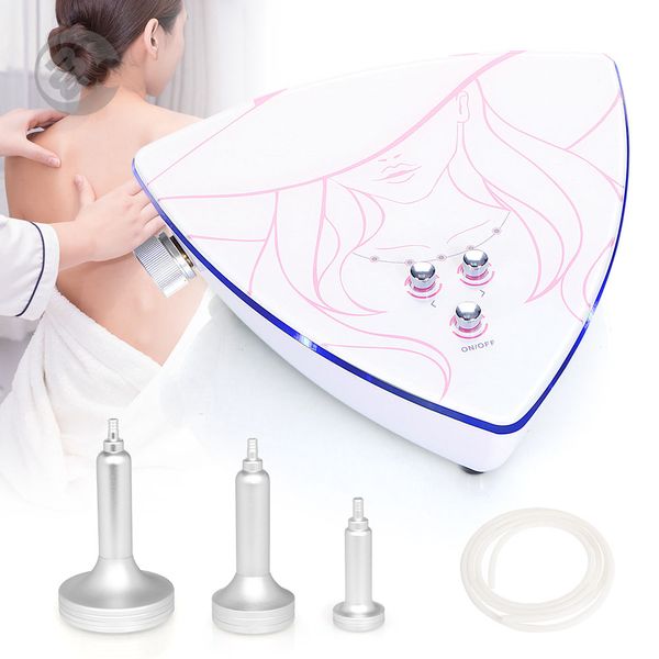 Drenaje linfático Detox Body Shaping Masaje Máquina de belleza Adaptada con copas de aumento de senos Equipo Succión Puntas de metal Relajación del dolor