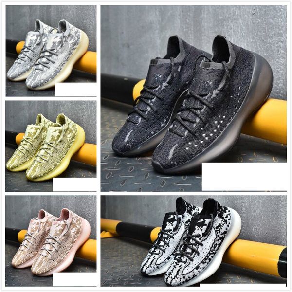 

380 v3 blue oat mist alien reflective 700 bone white phosphor running shoes 500 blush salt alvah azael glow kanye sports sneakers, Black