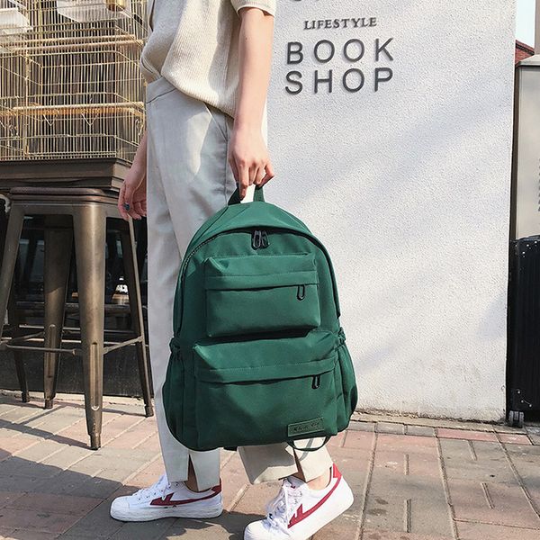 

simple preppy style high school bags for girls teenage student school backpack women bookbags lightweight oxford bag 2020