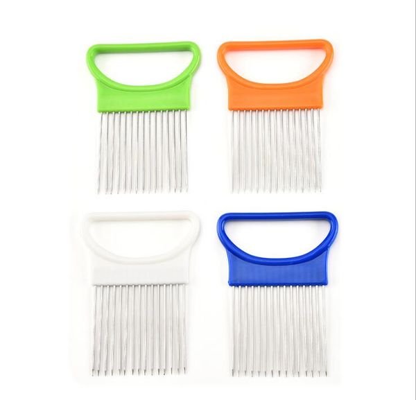 

shrendders & slicers tomato onion vegetables slicer cutting aid holder guide slicing cutter safe fork dhl ing