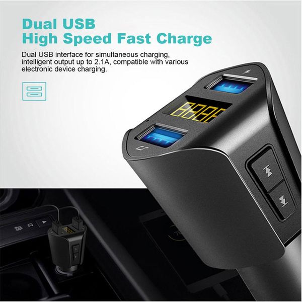 

12v-24v автомобильный mp3-плеер без потерь модулятор беспроводной fm-передатчик музыка bluetooth-гарнитура вызов музыки аудио-приемник # 731