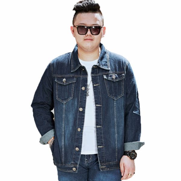

mens spring denim jackets plus size autumn blue jeans jacket men oversize coat outerwear big size m-5xl 6xl 7xl 8xl, Black;brown