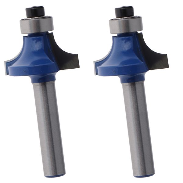 

2 pieces 1/4 inch shank 1/2inch radius round over router woodworking chisel cutter