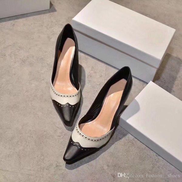 

2019 designer women heels boat shoes fashion luxury designer women shoes designer slides professional dress shoes 2018 brand women shoe -f1, Black