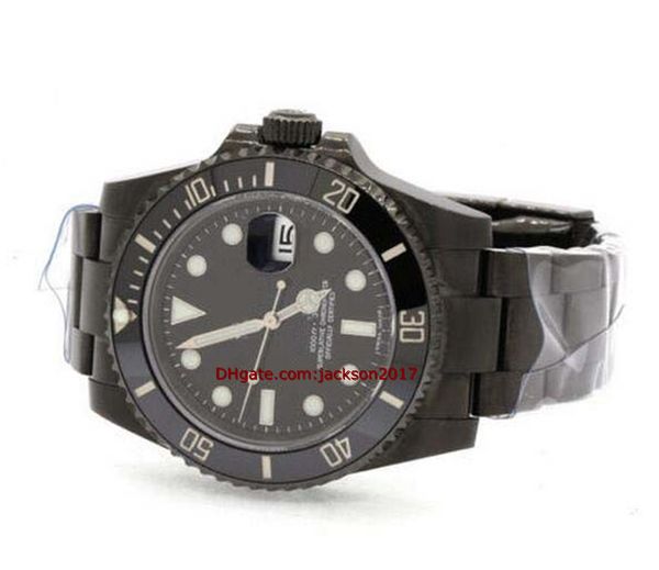 

christmas gift wristwatches mens watch 16610ln black dial pvd, Slivery;brown