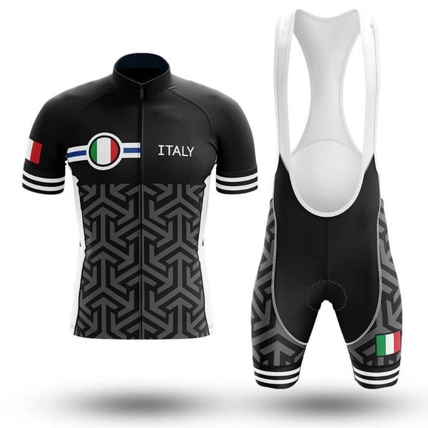 

italy cycling jersey set maillot outdoor sports riding bike jersey mtb 19d gel bike short suit ropa ciclismo cycling 2020, Black;blue