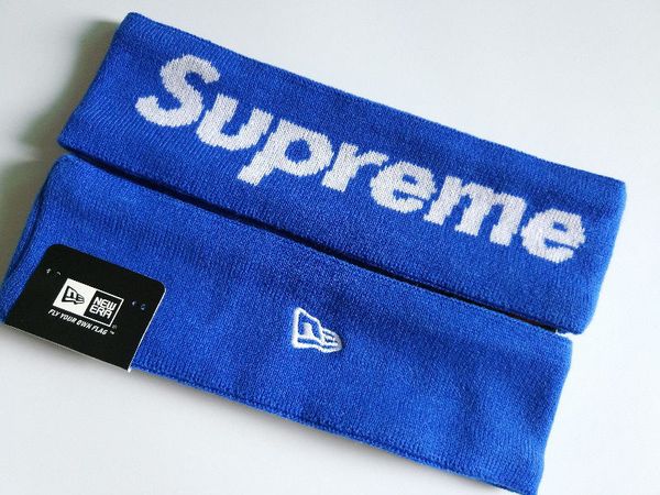 

17FW Sup headband Streetwear Hypebeast Fleece Headband Black Red Blue Yoga sweatband