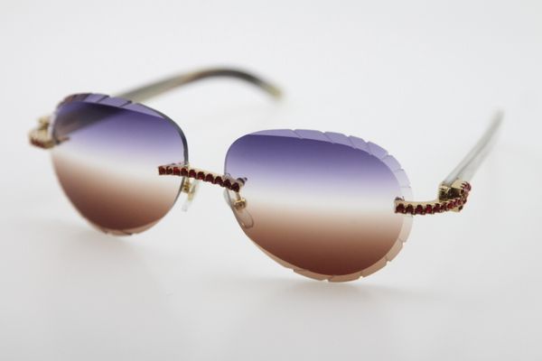 

rimless smaller big stones sunglasses 8200765 c glasses shield decoration sunglasses designer mens women luxury, White;black