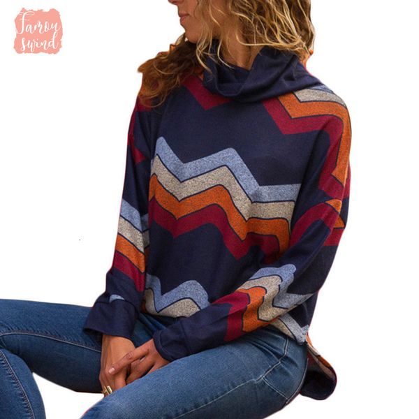 

women blouse long sleeve print blouses mujer casual turtleneck knitted pullover jumper blusas shirt de 2019 plus size, White