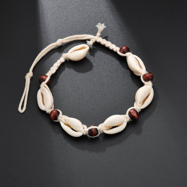 

accessories posimi second anklet sandy beach anklet pure manual weave shell anklet woman, Golden;silver