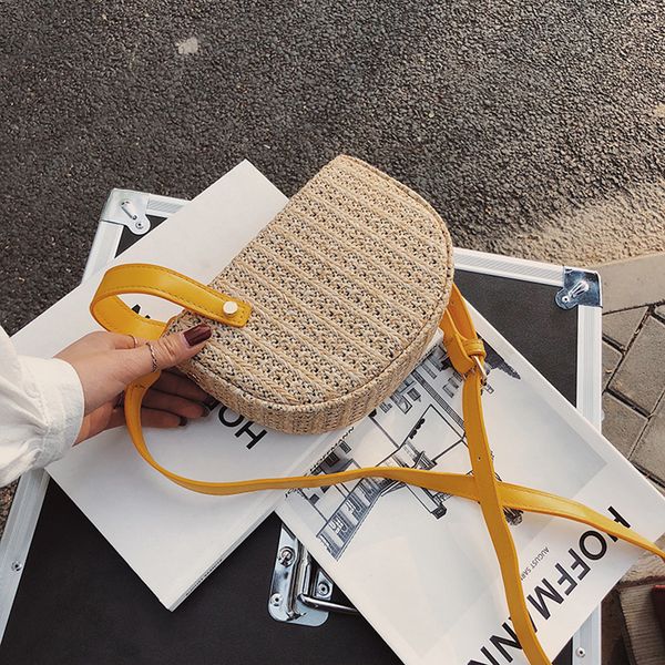 

bags for women 2019 women beach decorative straw bucket bag burlap square high-class design cute sweet messenger bag
