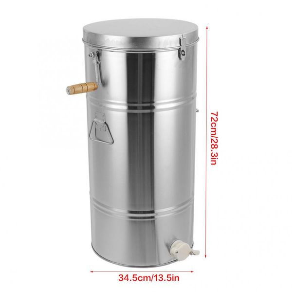 

25*45cm manual 2 frames bee honey extractor honey centrifuge for beekeeper stainless steel