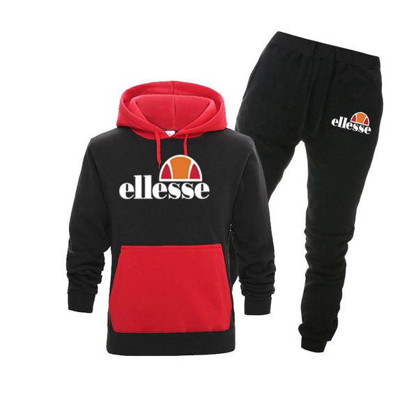 

2019 new two pieces set fashion hooded sweatshirts sportswear men tracksuit hoodie autumn brand clothes hoodies+pants men sets, Black;blue