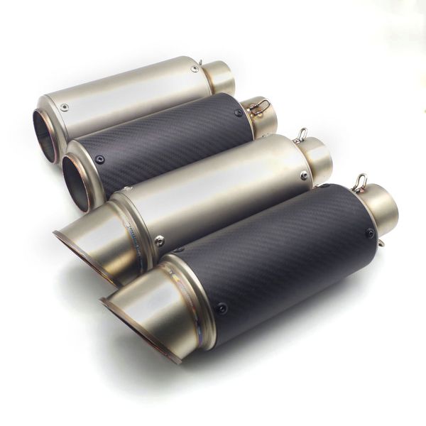 

for v strom 650 s1000rr 2015 cb400 xmax 125 300 51/61mm inlet universal motorcycle exhaust scape moto muffler pipe