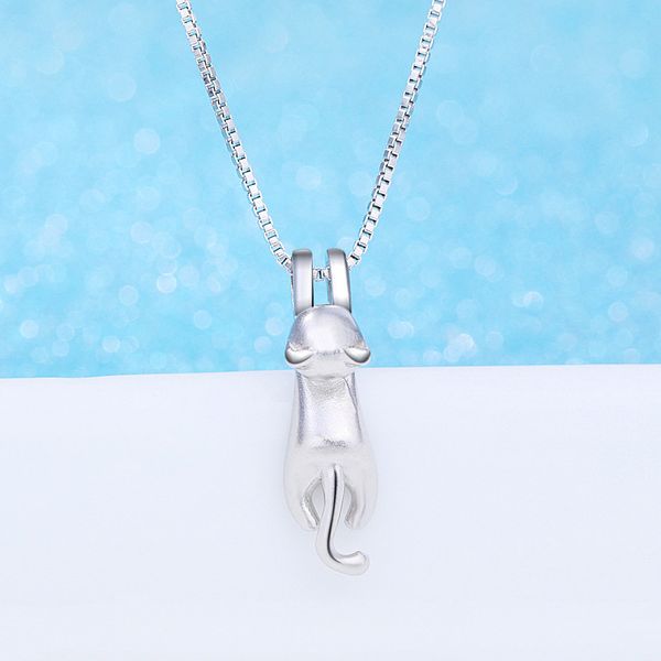 

silver color necklace cute cat animal pendants&necklaces for women choker collares