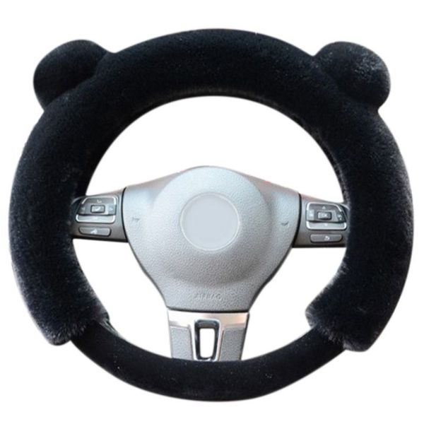 

universal 38cm cute steering wheel cover warm plush fluffy steering cover winter