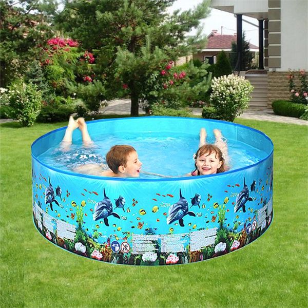 

marine pattern family swimming pools outdoor backyard summer foldable round water party bathing bathtub pool for kids children