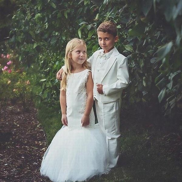 

charming mermaid flower girl dress princess pageant kids party wedding formal occasion children dress ghst96, White;blue