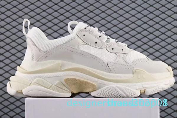 

2020 мода crystal bottom paris 17fw triple s мужские дизайнерские кроссовки vintage dad платформа женская роскошная повседневная обувь трене, Black