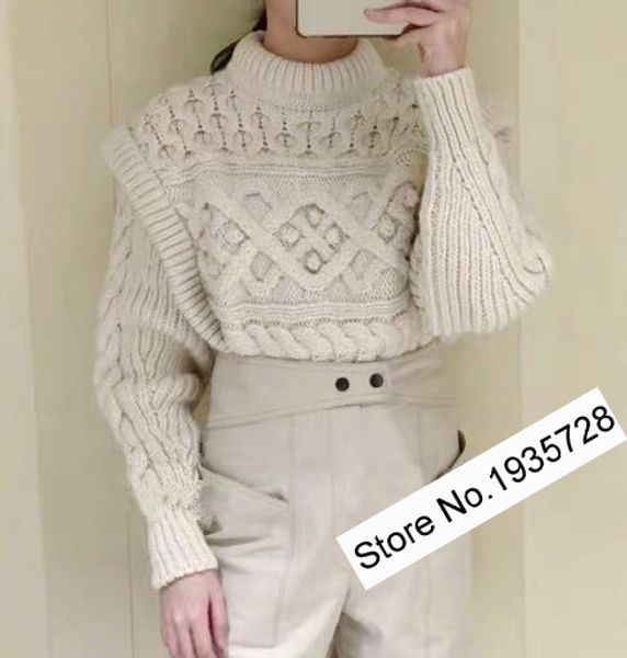 

ladies stylish two-in-one knitted sweater pullover twisted trill knitting detail - women beige/apricot jumper top, White;black