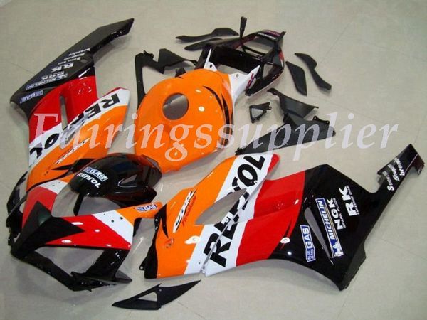 

новый (литье под давлением) abs обтекатель комплекты подходят для honda cbr1000rr (2004 2005) cbr1000rr 04 05 обтекатели набор белый оранжев