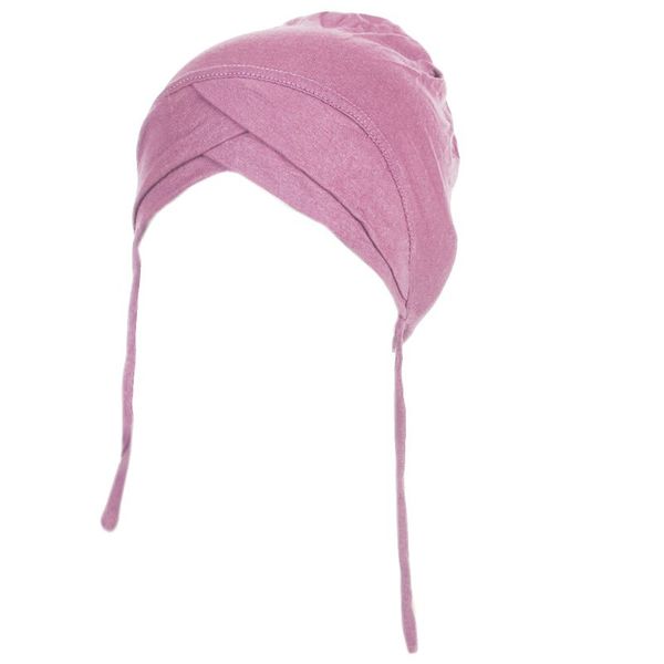 

women muslim underscarf beanie hijab forehead cross tie bandage inner turban cap k1kc, Yellow