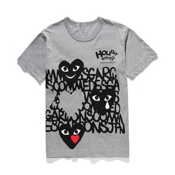 

lover holiday heart emoji play mens womens striped des play garcons cdg heart striped tee short sleeve t-shirts, Black;blue