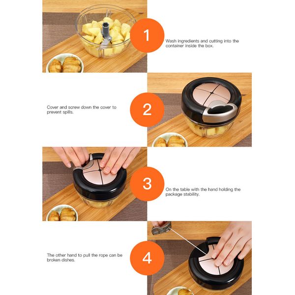 

руководство овощного фруктово chopper cutter процессор измельчитель чеснок еда фрукты twist измельчитель мясо дробилка кухонные принадлежнос