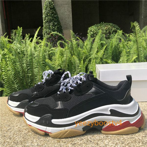 

triple s triple black men women white clear sole fashion shoes chaussures split black grey casual shoes 36-45 arthur q17