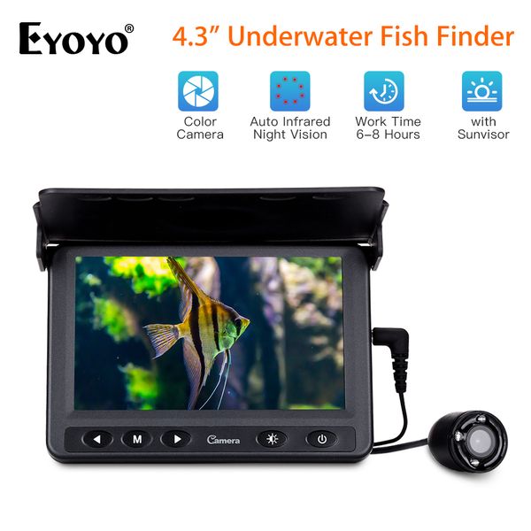 

eyoyo 15m 1000tvl fish finder underwater ice fishing video camera 4.3" lcd monitor infrared ir led night vision camera