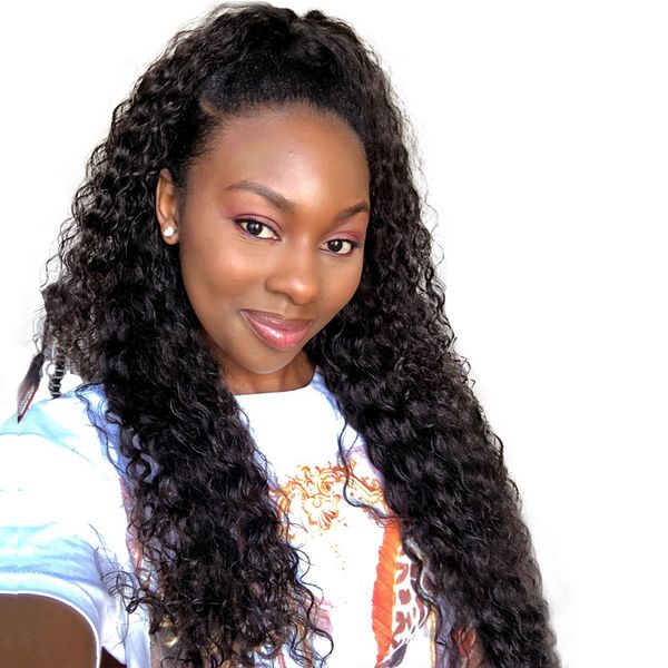 

волосы париков шнурок glueless завитого kinky завитого virgin бразильских человеческого передний и полный шнурок естественного цвета для чер, Black;brown