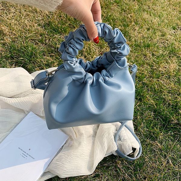 

tote bags for women 2020 vintage handbags solid color summer crossbody shoulder bag lady cloud pouch female soft leather clutch