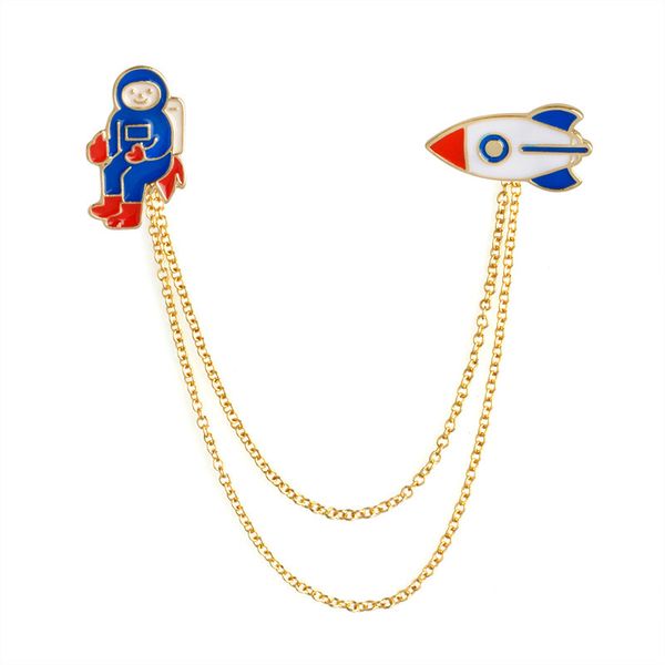 

new 2017 enamel three style astronauts/earth/ girl drip animal brooches women badges clothes pins wholesale, Gray