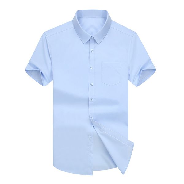 

men short sleeve white shirt loose straight cylinder business leisure time positive pack big size occupation work half, White;black