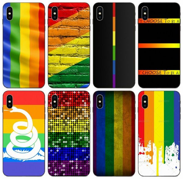 

[tongtrade] rainbow flag case for iphone 11 pro x xs max xr 8s 8 7s 7 se samsung note 3 4 5 8 9 huawei y5ii y6ii motorola moto g2 vogue case