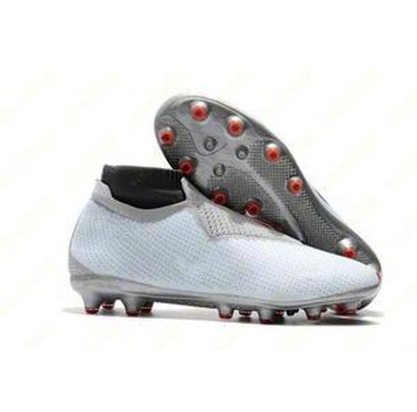 

new soccer cleats phantom vsn elite df ag white gold high mens football boots total six colors size 39-45