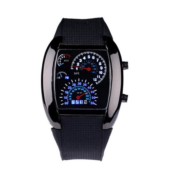 

fashion men's watch unique led digital watch men electronic sport watches clock saat relojes para hombre relogio masculino, Slivery;brown