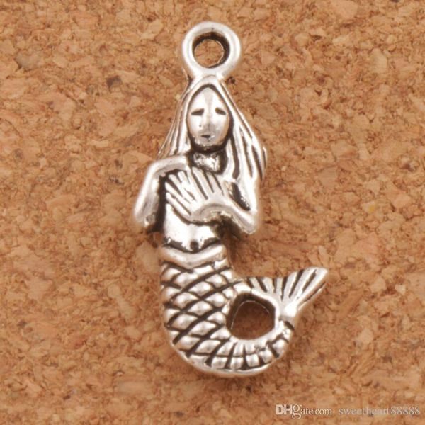 

antique silver mermaid подвески подвески ювелирные изделия diy 100шт серия l164 22.4x10.3mm заключений ювелирных изделий компоненты hot прод, Bronze;silver