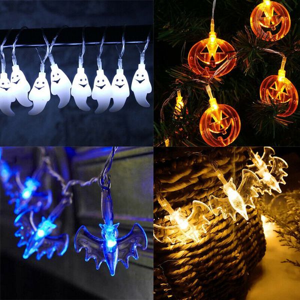 

2m/ 6.6 ft length 20 led halloween fairy lights decorations pumpkins bats ghosts