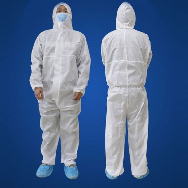 

Waterproof Isolation Clothes Protective Clothing Hazmat Suit Disposable Gown Non woven Fabric Breathable Full Body Coverall Protection Sets