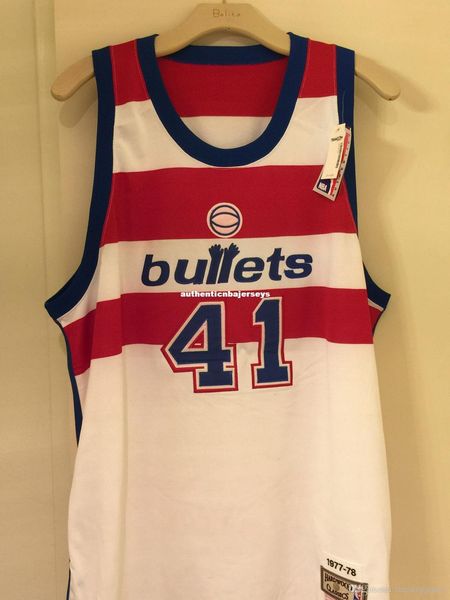 

wes unseld # 41 sewn bullets 1977-78 mn - купите one get one free mens vest размер xs-6xl сшитые баскетбольные майки ncaa, Black;blue