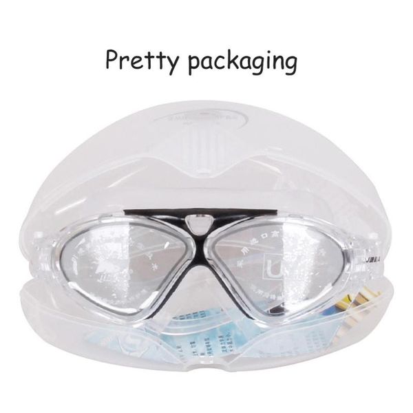 

swimming goggles anti-fog uv transparent adjustable swim glasses wide vision men women waterproof silicone eyewear